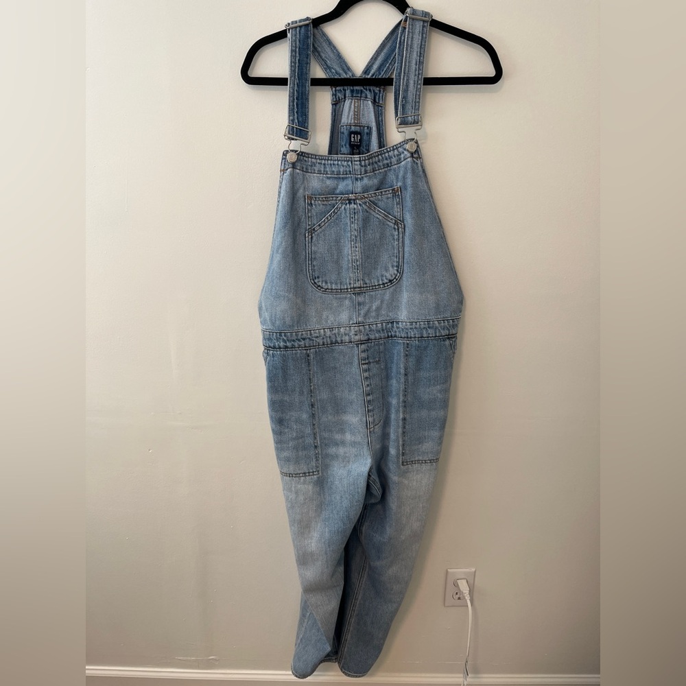 GAP light denim overalls